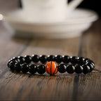 Men's Basketball Beaded Stretch Bracelet