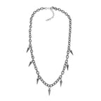 Men's Cable Chain Necklace with Spike Pendants