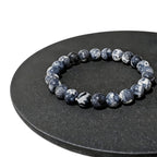 Men's Marbled Bead Stretch Bracelet