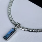 Men's Rectangular Crystal Necklace