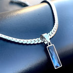 Men's Rectangular Crystal Necklace