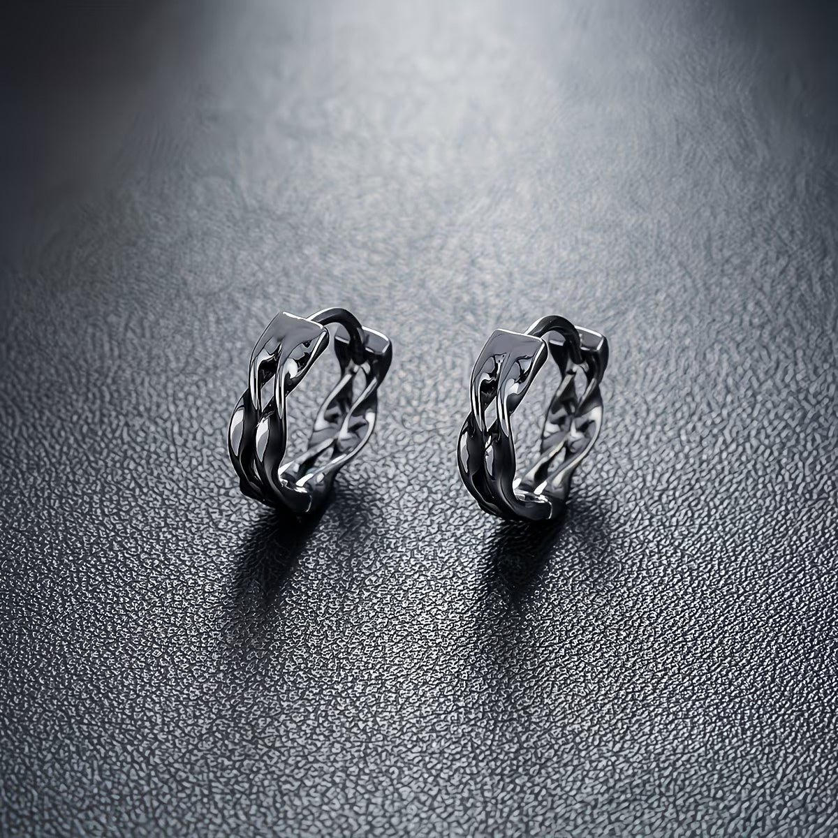 Men's Twisted Hoop Earrings
