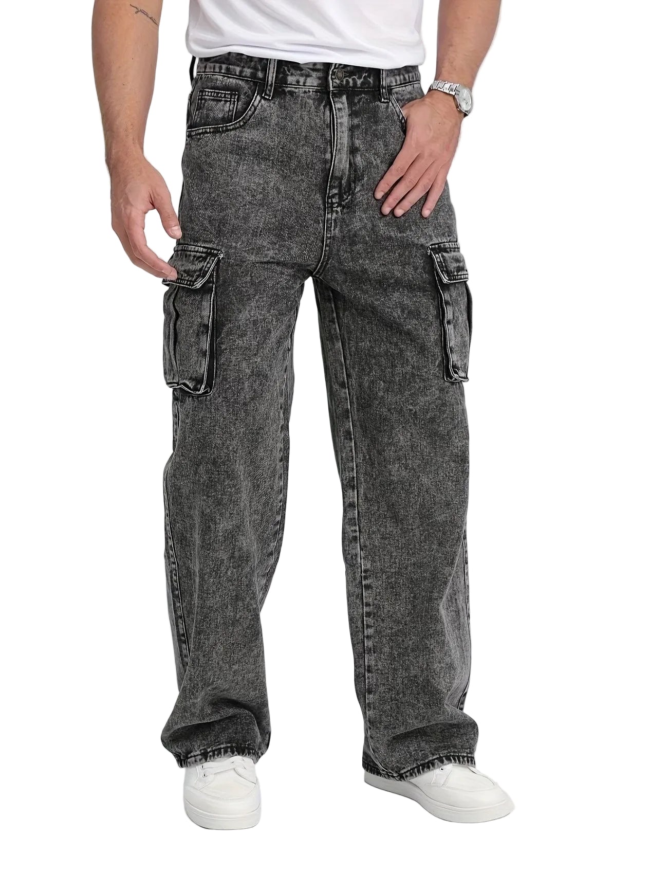 Men's Wide-Leg Cargo Pants