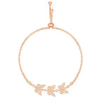 Women's Butterfly Charm Box Chain Bracelet