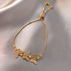 Women's Butterfly Charm Box Chain Bracelet