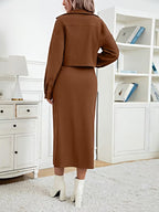 Women's Button-Front Two-Piece Set