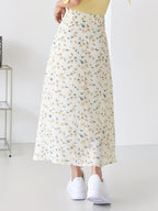 Women's Floral Print A-Line Midi Skirt