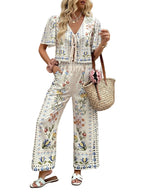Women's Two-Piece Set with Floral Print